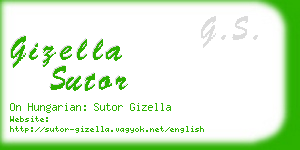 gizella sutor business card